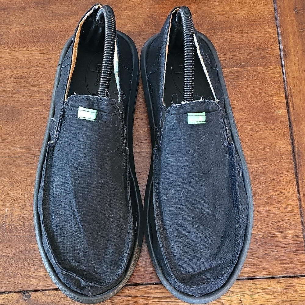 Sanuk Men's Black Yoga Mat, Casual Slip-On, Shoes Size 9. - Picture 2 of 8